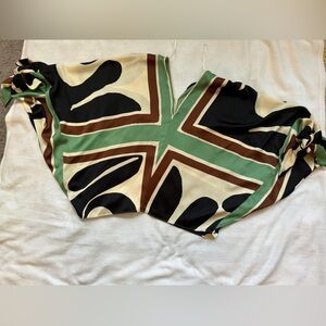 Zara polyester shirt large multicolor ties on the arm